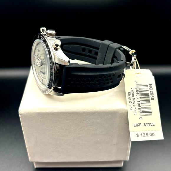 Fossil Autocross BQ2068 Mens Chronograph Stainless Steel Black Silicone Strap - Picture 5 of 17